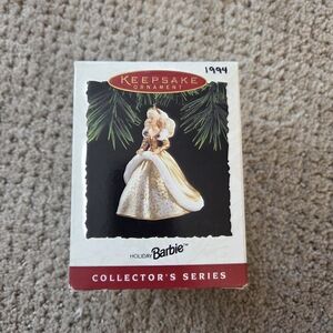 Barbie Keepsake Ornament in White and Gold 1994